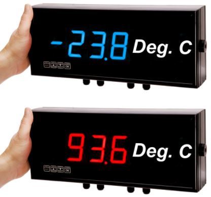 Temperature and Humidity large displays